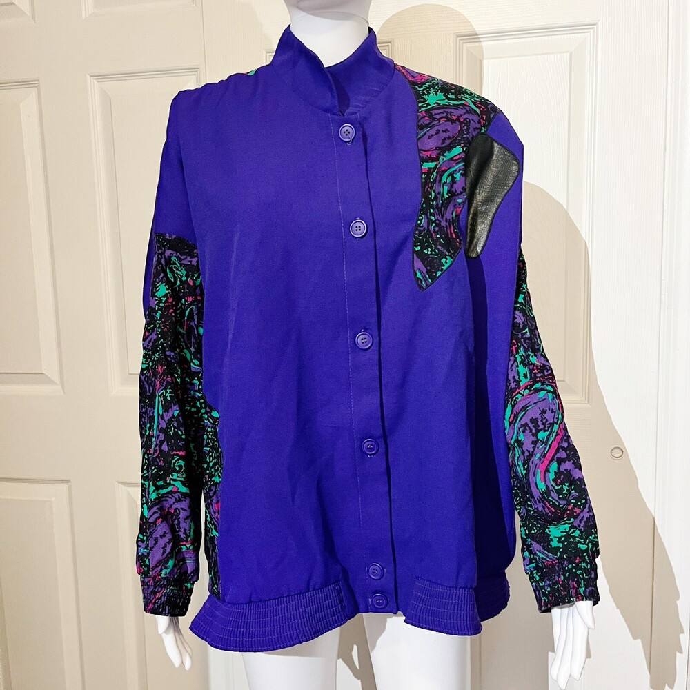 Vintage 90s Joyce Sportswear Dixie Button Up Athletic Oversized Blazer Jacket